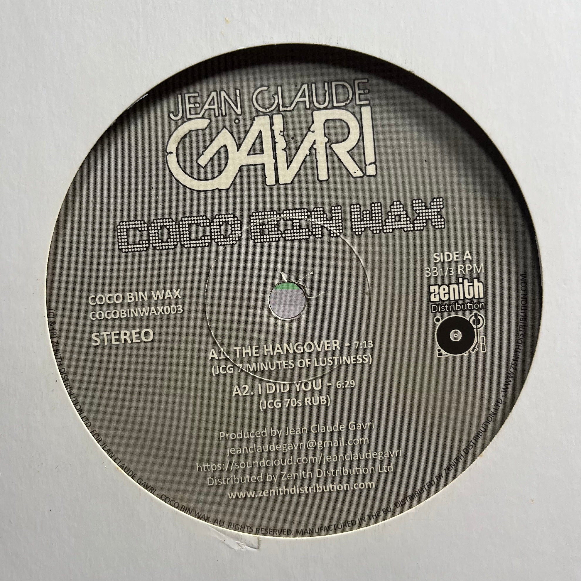 Jean Claude Gavri ‎– The Hangover