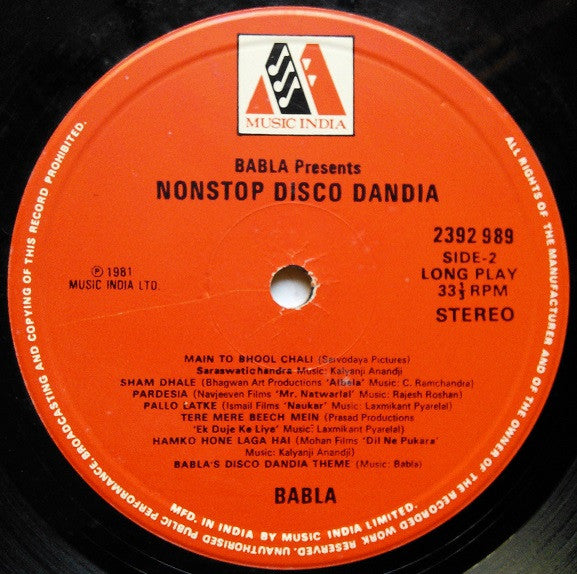Babla – Nonstop Disco Dandia