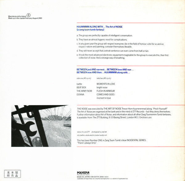 The Art Of Noise – Into Battle With The Art Of Noise